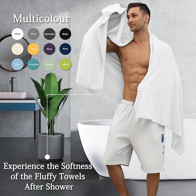 Extra Large Bath Towels Set 35x70 Inches - Image 5