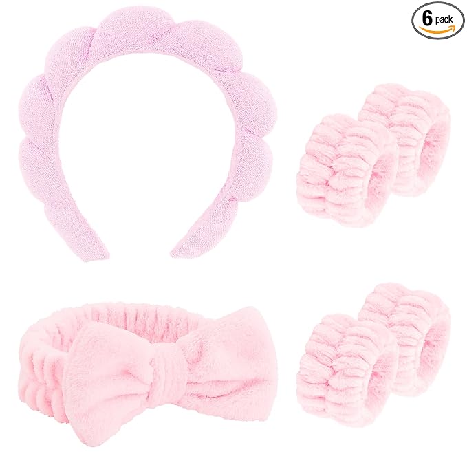 CAVETEE 6 Pack Spa and Makeup Headbands by CAVETEE