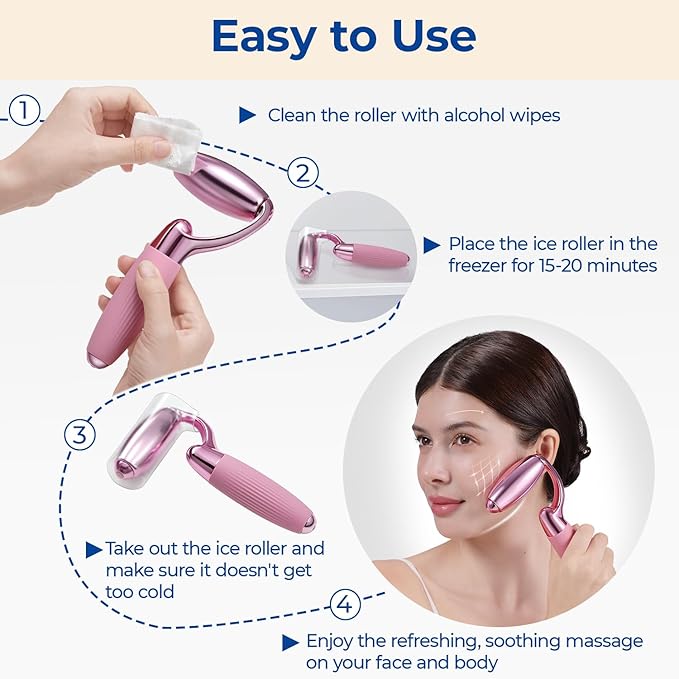 MORGLES Ice Roller for Face, Professional Face Roller Cryotherapy Tool to - Image 6