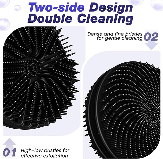 Manmihealth Silicone Back Scrubber & Soft Bath Glove, Silicone Scalp Massager - Image 4