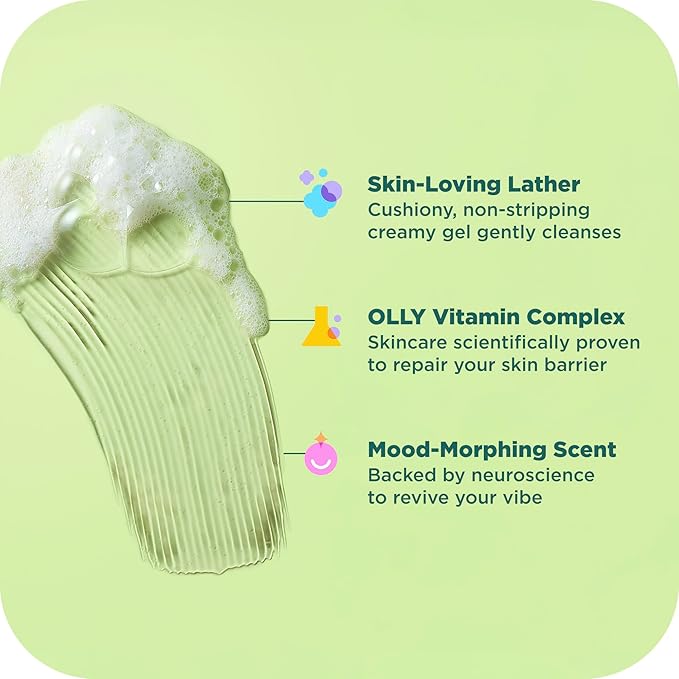 OLLY Revive Body Wash with Magnesium, Electrolytes & Vitamin B12– Nourishing - Image 6