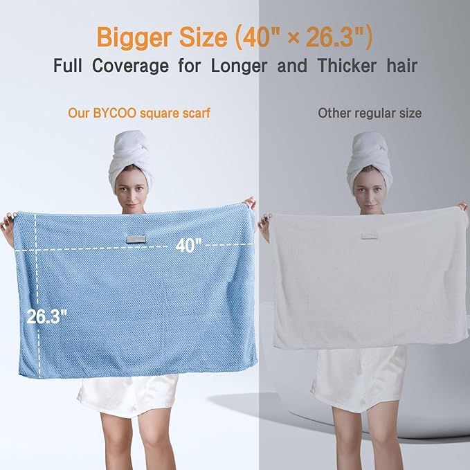 Large Microfiber Hair Towel Wrap - Image 3
