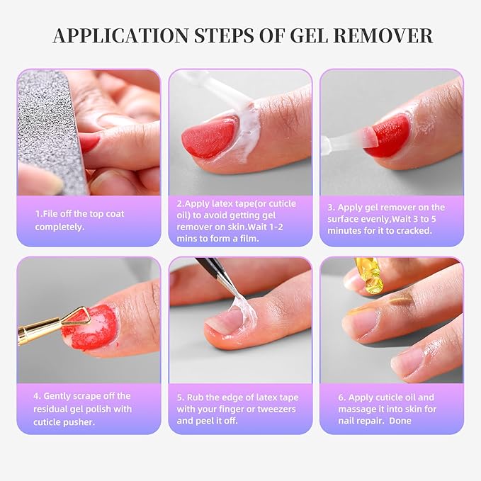 Gel Nail Polish Remover, Fast-Acting No Foil Remover - Image 8