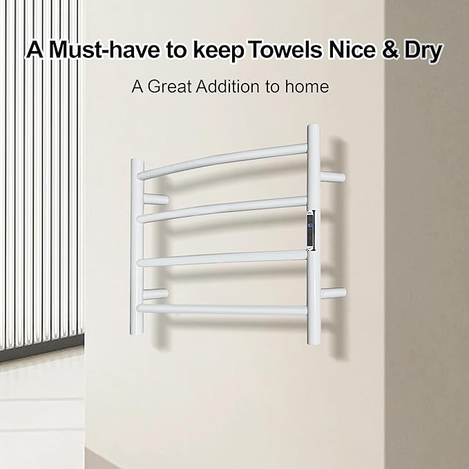 Towel Warmer with Built-in Timer Bathroom Wall Mounted Bath Towel Heater - Image 4