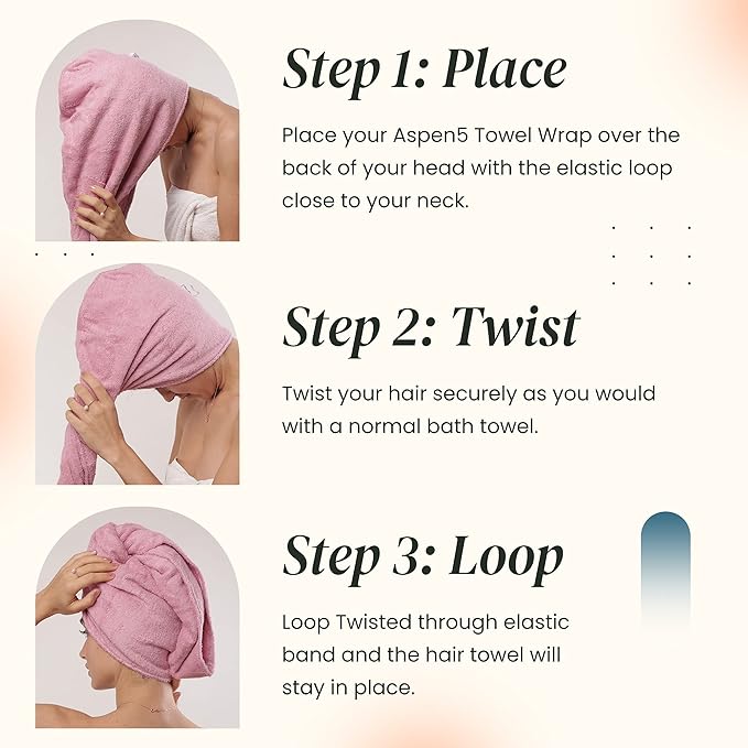 Extra Large Waffle Cotton Hair Towel Wrap - Image 2