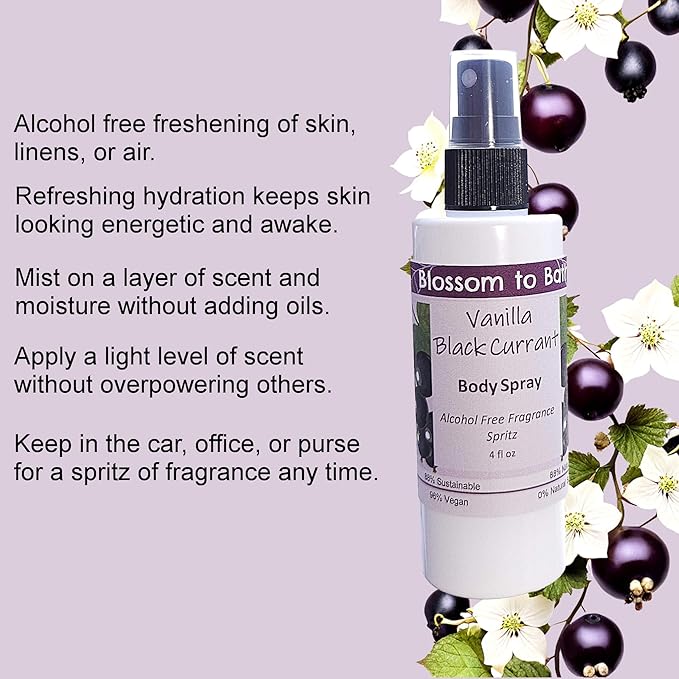 Blossom to Bath Vanilla Black Currant Body Spray - Image 3