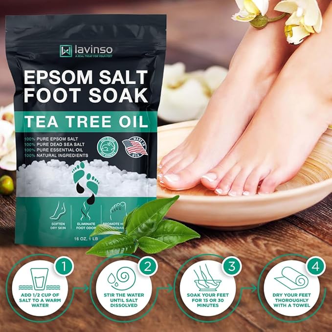 Tea Tree Oil Foot Soak with Epsom Salt - Image 2