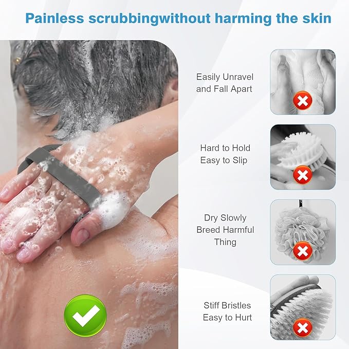 Silicone Body Scrubber, Exfoliating Body Scrubbers - Image 5