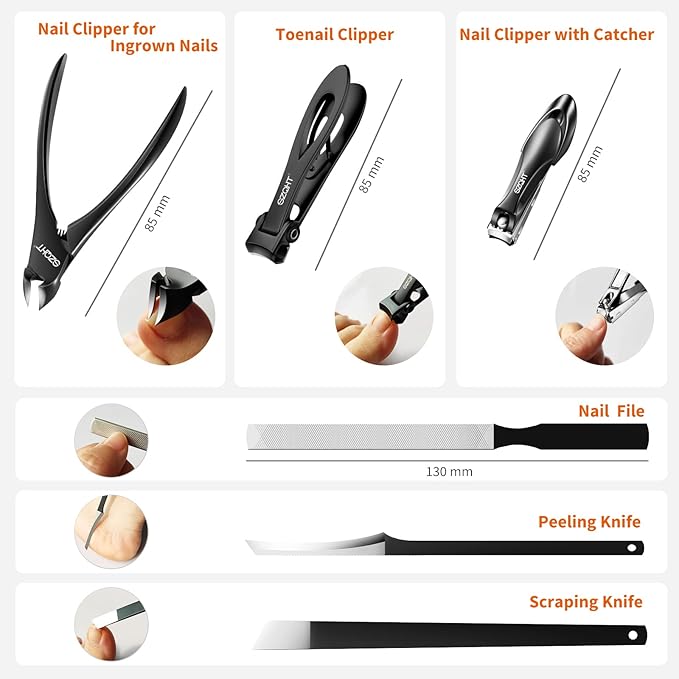 SZQHT Podiatrist Toenail Clippers Set, Professional Toe Nail Clippers - Image 2