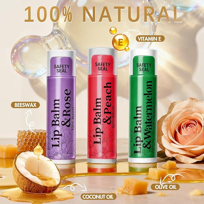 RBUGR 126 Pcs Lip Balm Bulk- 12-Flavored Natural Organic Moisturizing Lip Balm - Image 3