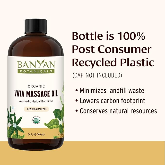 Banyan Botanicals Vata Massage Oil – Organic Herbal Massage Oil - Image 3
