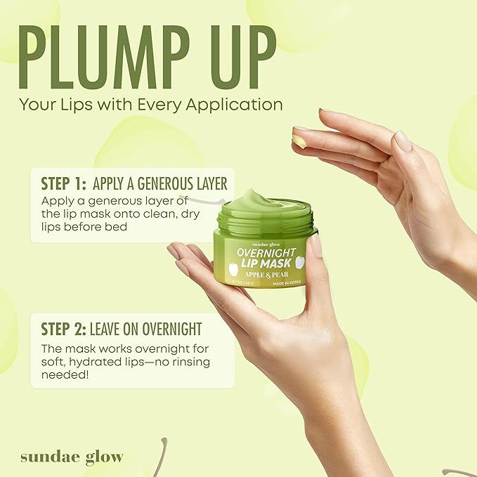 Apple & Pear Lip Mask Overnight Treatment – Dermatologist Tested, Korean Skin - Image 6