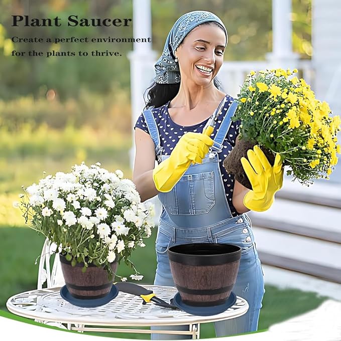 2 Pack of Plant Saucer 12 inch, 12 inch Plastic Plant Drip Trays, Heavy Duty - Image 4