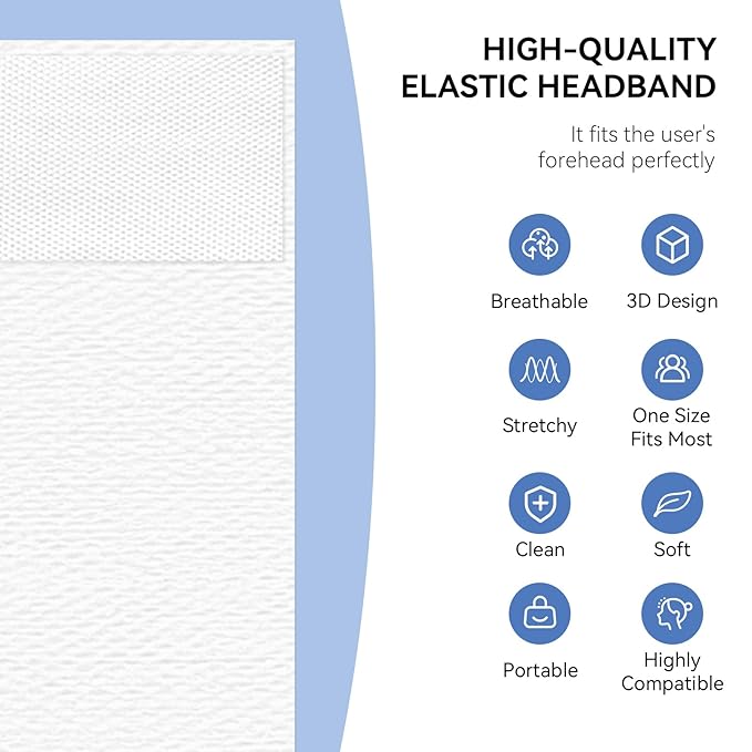 White Disposable Spa Headband for Women – 36pcs Disposable Headbands for Spa - Image 9
