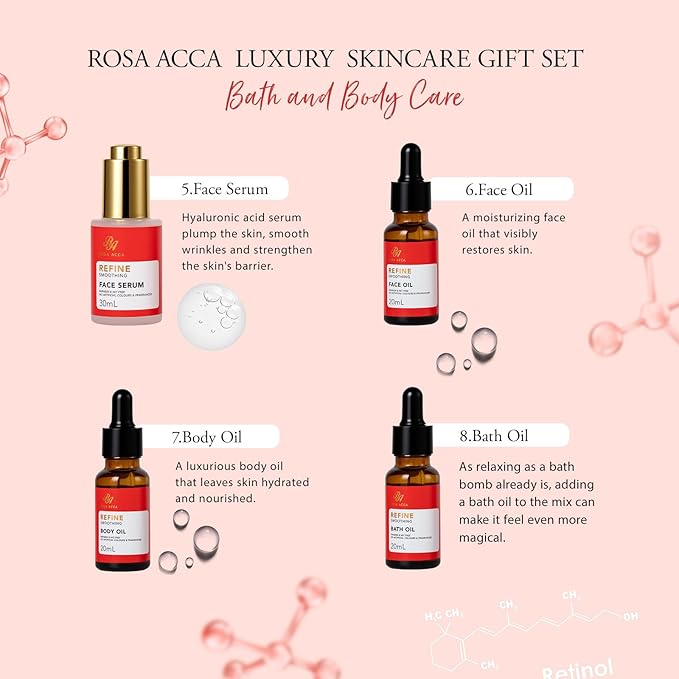 23 Pcs Mother's Day Gift, Rose Facial Skin Care Gifts Set - Image 4