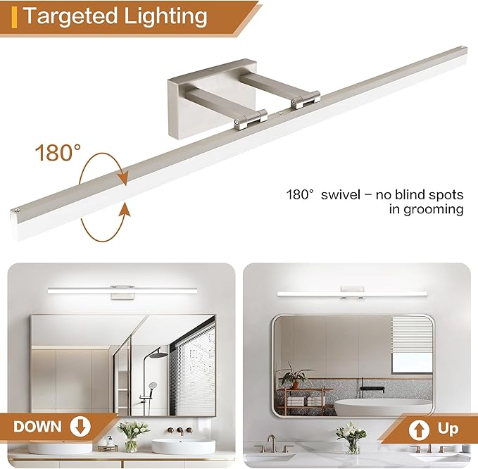 SOLFART 5 Color Temperature Dimmable 47.2 Inch Bathroom Light Fixtures Over - Image 5