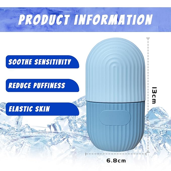 Joyeee Ice Face Roller, Reusable Silicone Mold Face Massage Eye Facial Beauty - Image 2