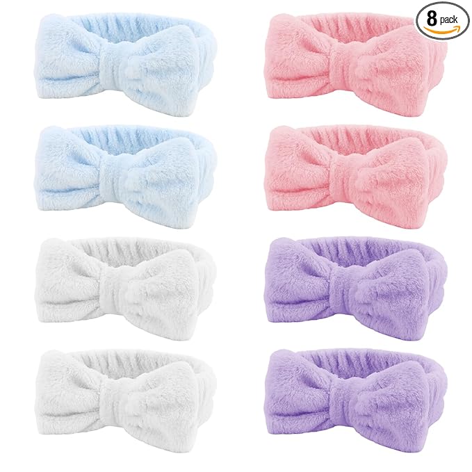 8 Pack SKincare Headband for Washing Face, Spa Headbands for Women Girls Cute by TIOSRU