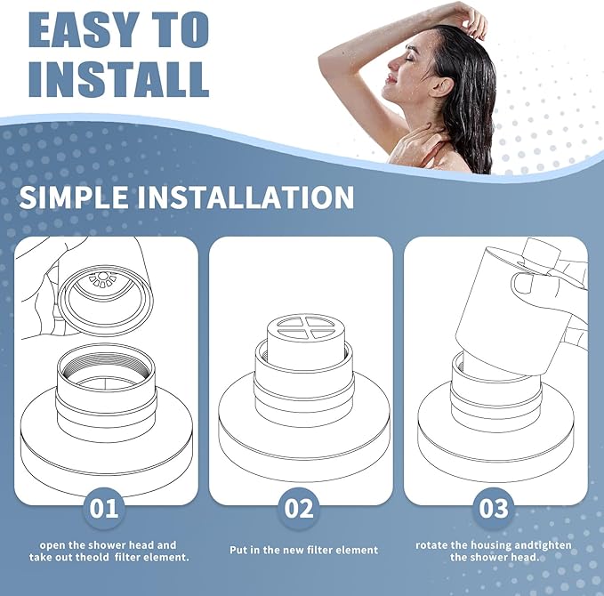 3-Pack Replacement Filter for JOLIE Shower Head, Compatible - Image 4