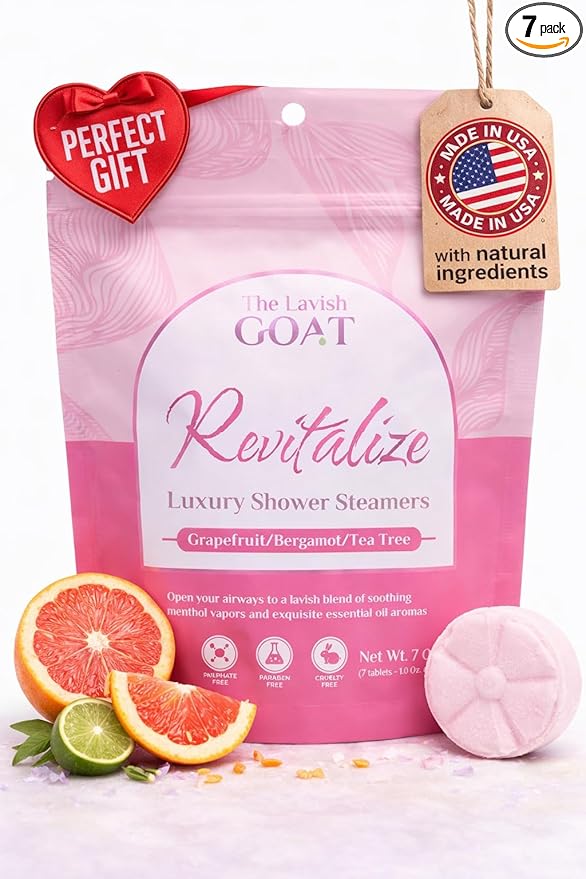 TLG Revitalize Shower Steamers Aromatherapy 7 Pack – USA Made by TheLavishGoat
