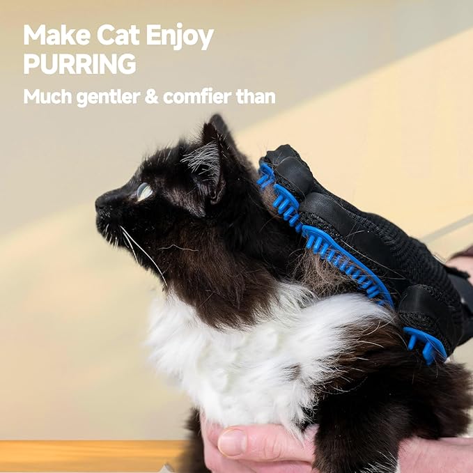 NVNAN 5-in-1 Pet Grooming Kit: Deshedding Rake, Nail Clipper, Grooming Gloves & - Image 5