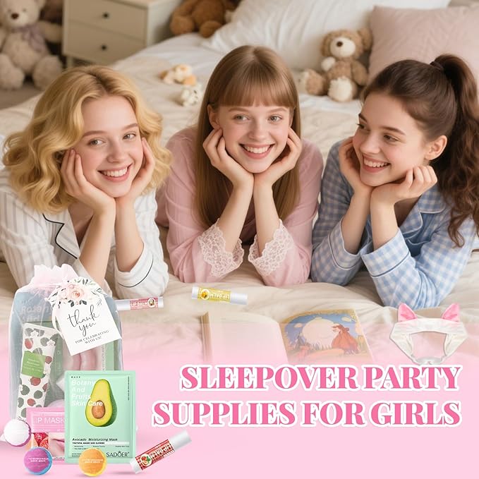 120 PCS Spa Party Supplies for Girls, Sleepover Party Supplies for Girls - Image 4