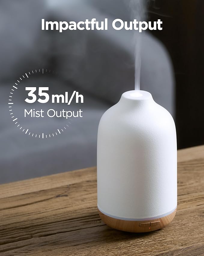InnoGear 150ml Ceramic Essential Oil Diffuser, Handcrafted Stone Aromatherapy - Image 7