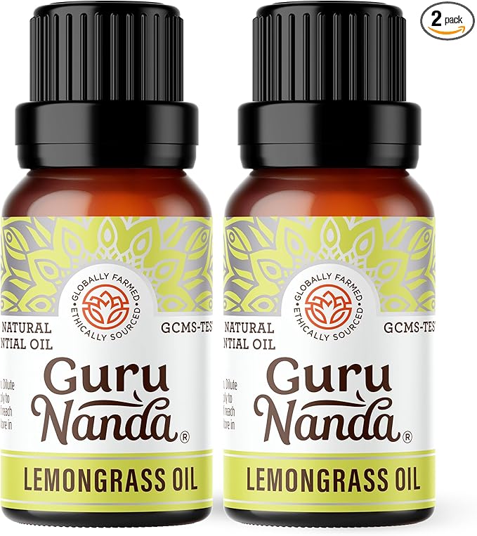 GuruNanda Lemongrass Essential Oil, 100% Pure, Natural and Undiluted Diffuser by Gurunanda