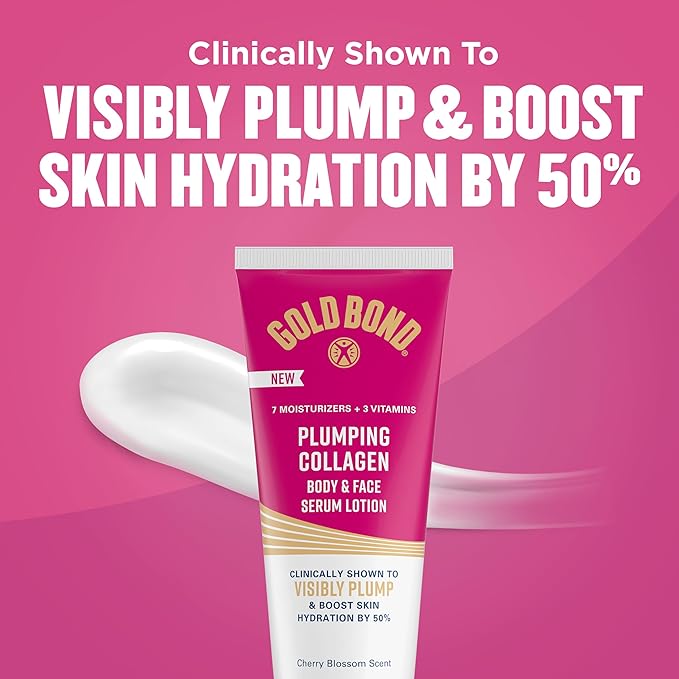 Gold Bond Plumping Collagen Body & Face Serum Lotion, Lightweight Hydrating - Image 3