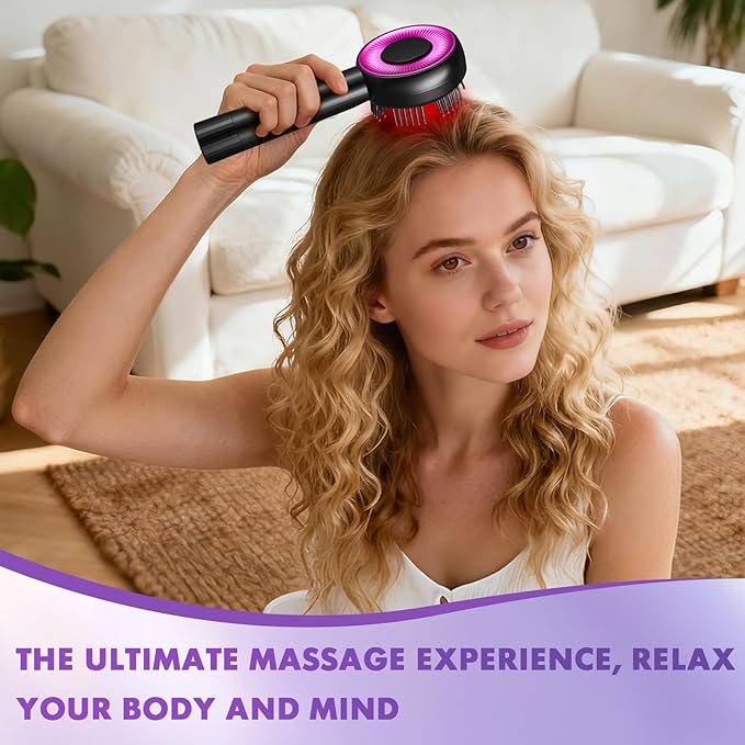 Electric Scalp Massager 4 in 1 Scalp Massaging Brush, Cordless Shiatsu Massager - Image 7