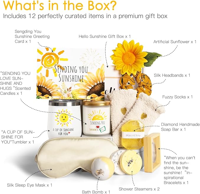 Birthday Gifts for Women, Sending Sunshine Christmas Gifts, Get Well Soon Gifts - Image 2