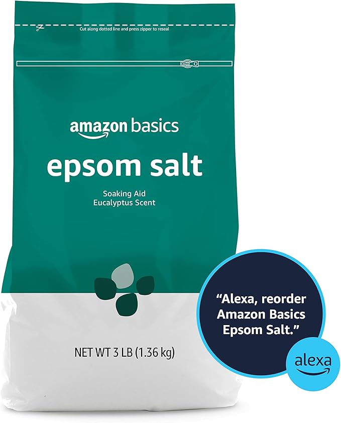 Amazon Basics Epsom Salt Soaking Aid, Eucalyptus Scented, 3 Pound - Image 5