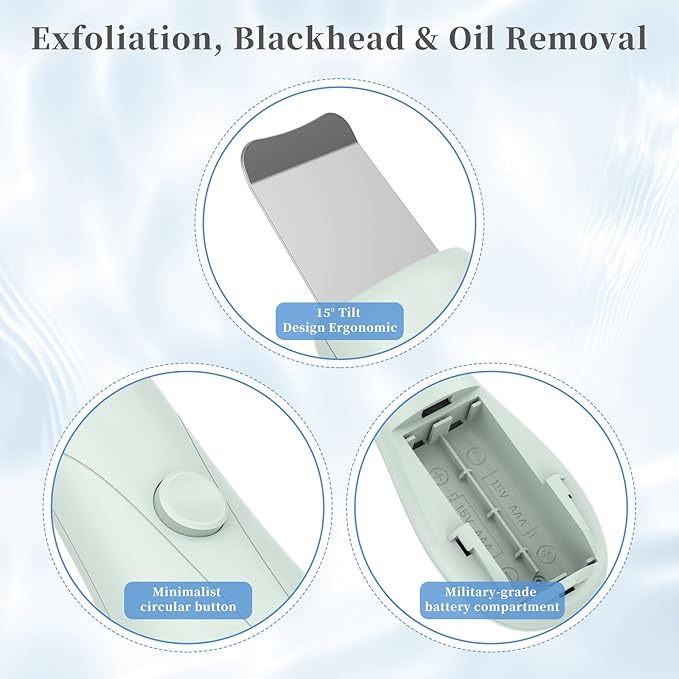 Blackhead Remover Tools, Skin Scrubber Face Spatula Deep Pore Cleaner - Image 4