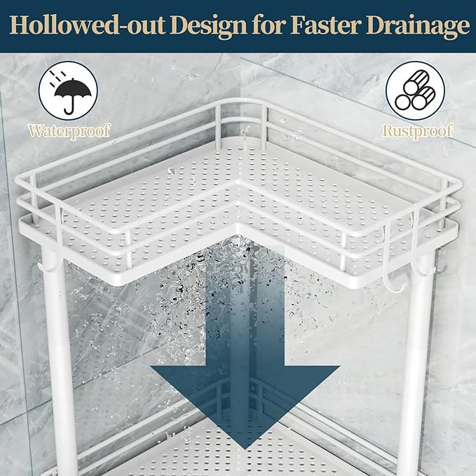 Consumest Corner Shower Caddy Standing - Image 6