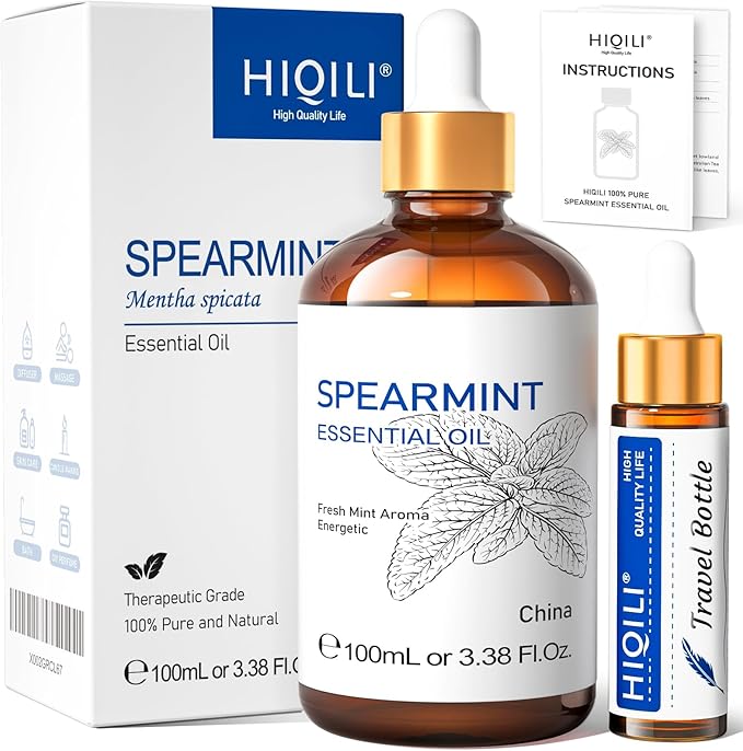HIQILI 100ML Spearmint Oil for Skin Care, Can be Added to Lotions, Creams -100% by HIQILI