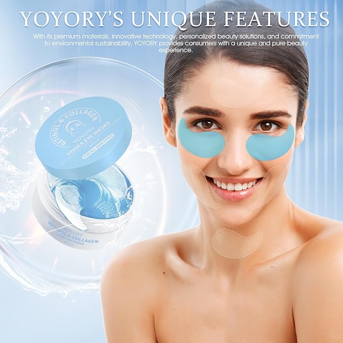 Under Eye Patches for Dark Circles & Puffy Eyes- 60 Hydrogel Eye Mask Patches - Image 9