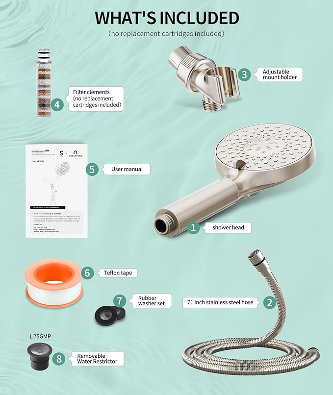 SR SUN RISE Filtered Shower Head - Image 9