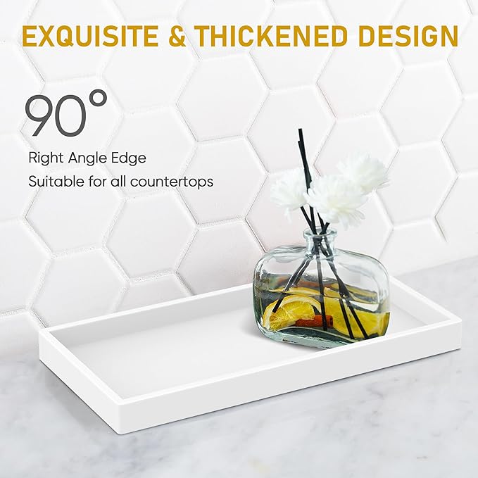 Bathroom Counter Tray, EG-SIPRO High-Grade Thickened Silicone Bathroom Vanity - Image 6