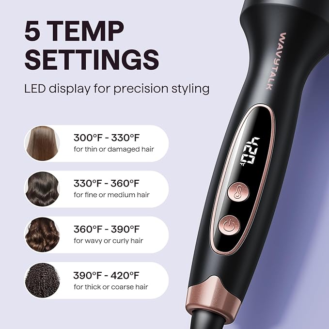 Wavytalk Thermal Brush, Blowout Boost 1.5 inch Heated Round Brush - Image 5