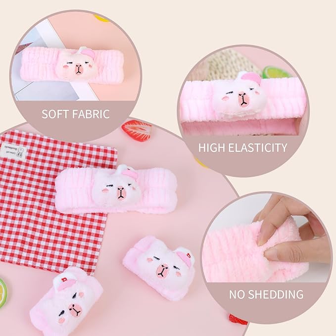 Kawaii Spa Headband and Wristband Set - Image 5