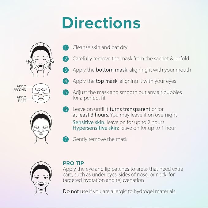 Ebanel Bio Collagen Face Mask, Hyaluronic Acid, Niacinamide, Rose Water - Image 9