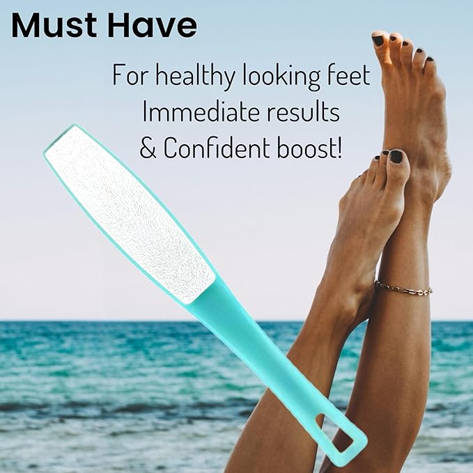 1 ALAZCO Double Sided Foot File Pumice Ergonomic Handle Scrubber Immediate - Image 8