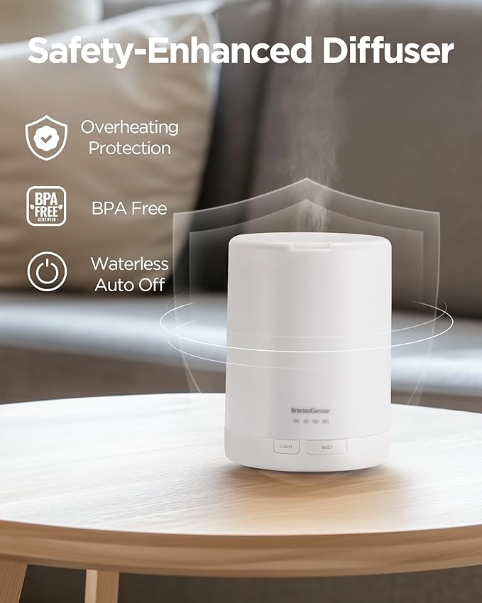 InnoGear 300ML Essential Oil Diffuser, Premium 5-in-1 Ultrasonic Aromatherapy - Image 4