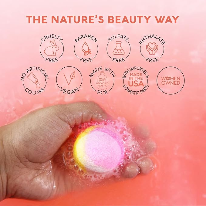 Nature's Beauty Orange Ginger Detox Bath Bomb Gift Set Multi-Pack - Image 5