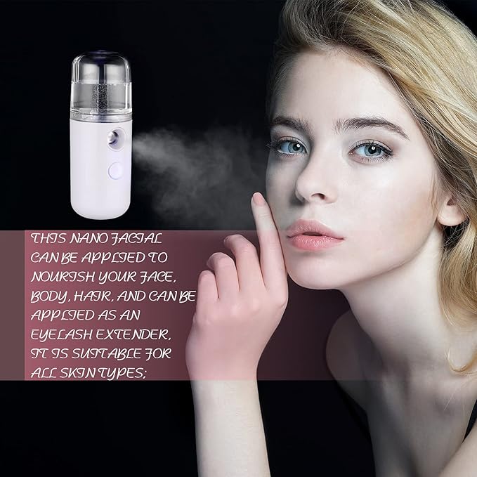 Honoson 2 Pack Nano Facial Mister Spray Bottle Handheld Humidifier Portable - Image 6