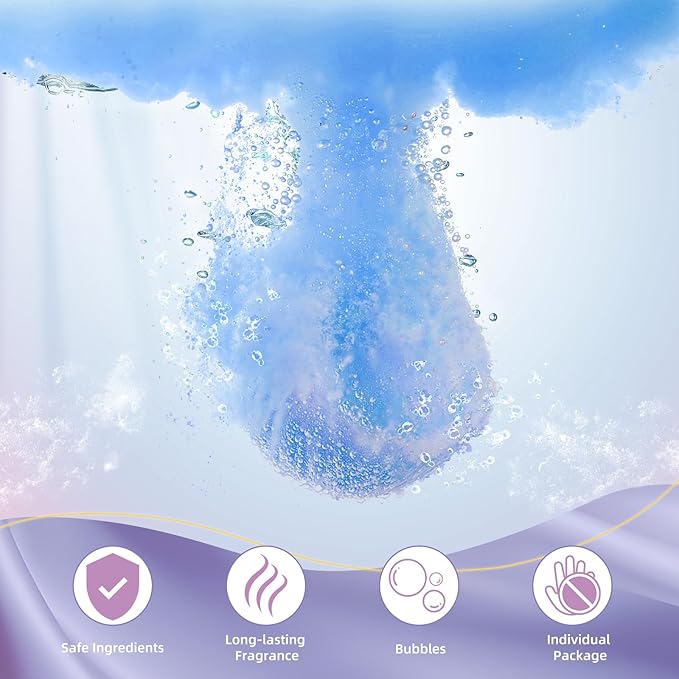 TranquilBliss Bath Bombs for Women, Natural Bubble Bathbombs, Dry Skin - Image 4