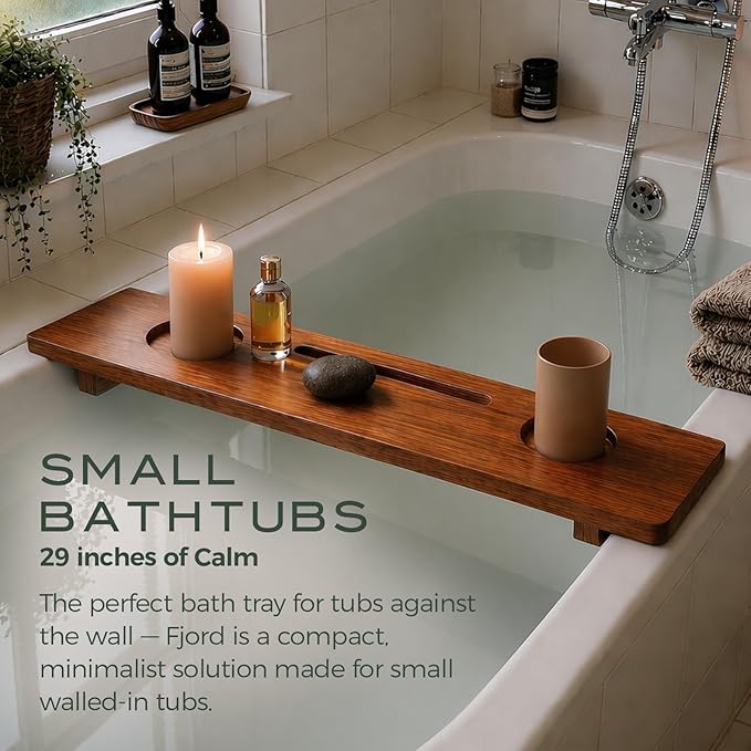 Teak Bathtub Tray for Tub 29” | Bath Tub Tray Wood for Small Tubs, Bath Tray - Image 11