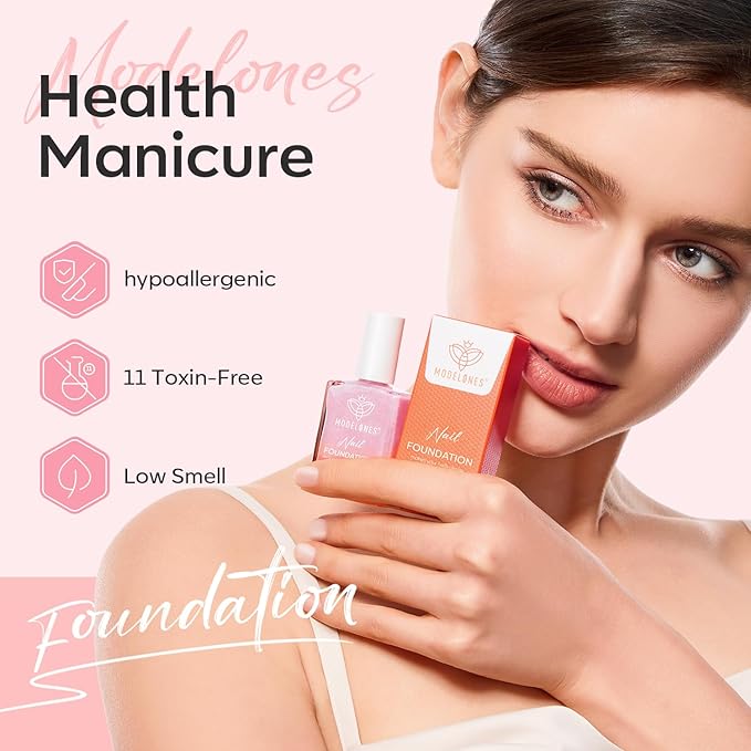 modelones Nail Strengthener, Sparkle Pink Nail Polish Nail Repair - Image 9