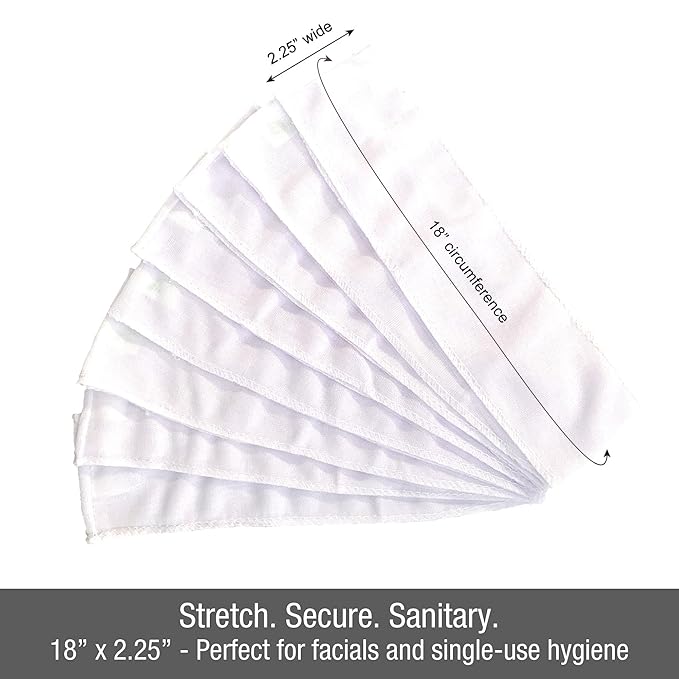 APPEARUS Disposable Headbands without Closure Stretch Cotton Cloth Spa Facial - Image 2