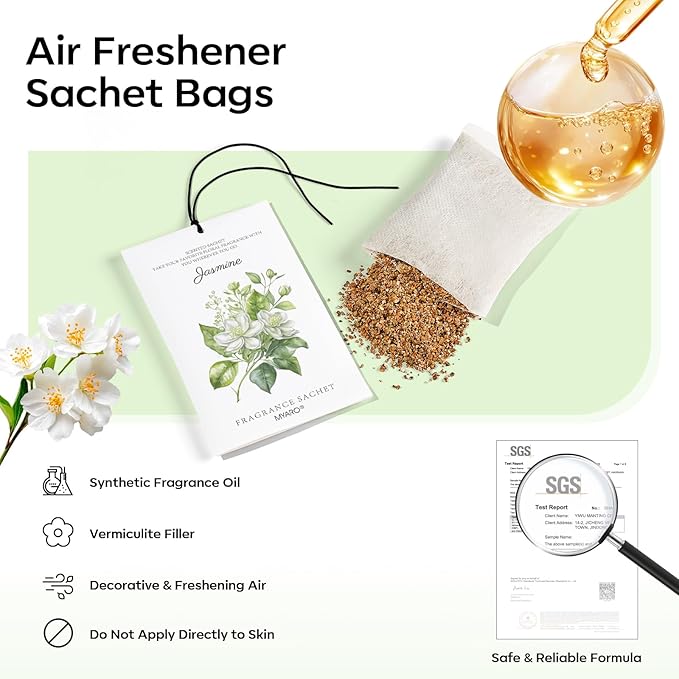 MYARO 12 Pack Jasmine Scented Sachets - Image 4